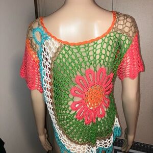 Boho hand knitted top
